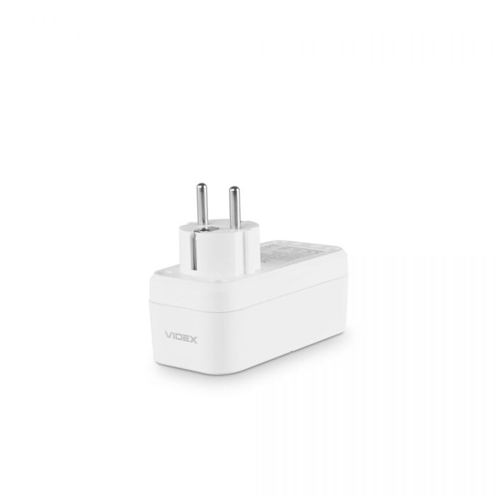Мережевий адаптер VIDEX ONCORD з/з 1п 2.4A 2USB+USB-C White