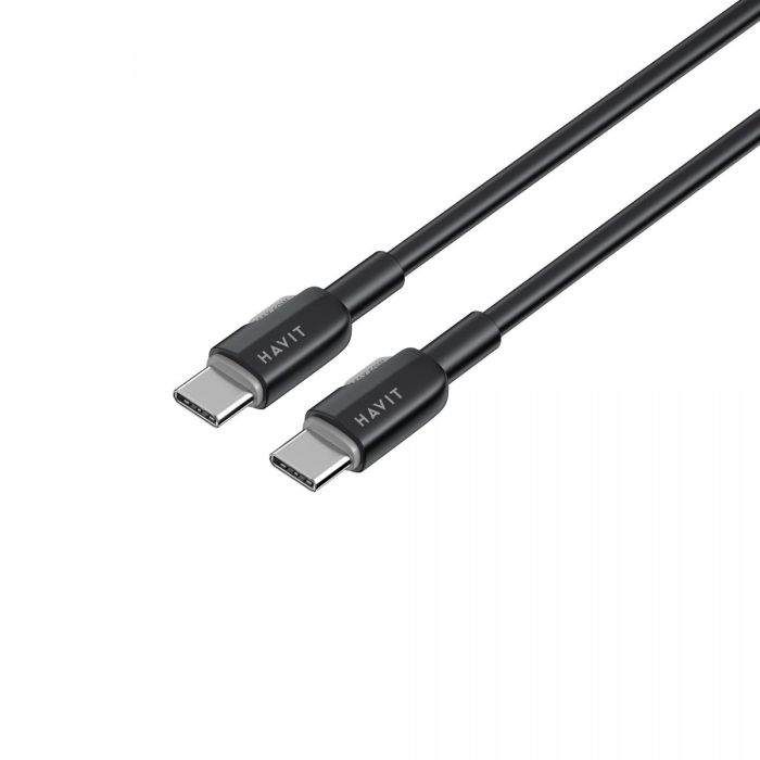 Кабель USB-C - USB-C HAVIT CB308C PD60W 3A 1м Black