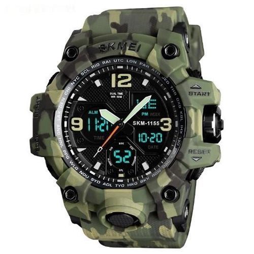 Годинник наручний чоловічий SKMEI 1155 Green Camo