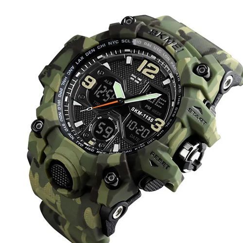 Годинник наручний чоловічий SKMEI 1155 Green Camo