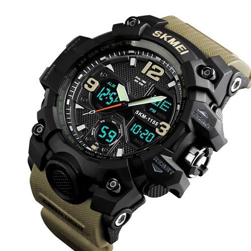 Годинник наручний чоловічий SKMEI 1155 Khaki