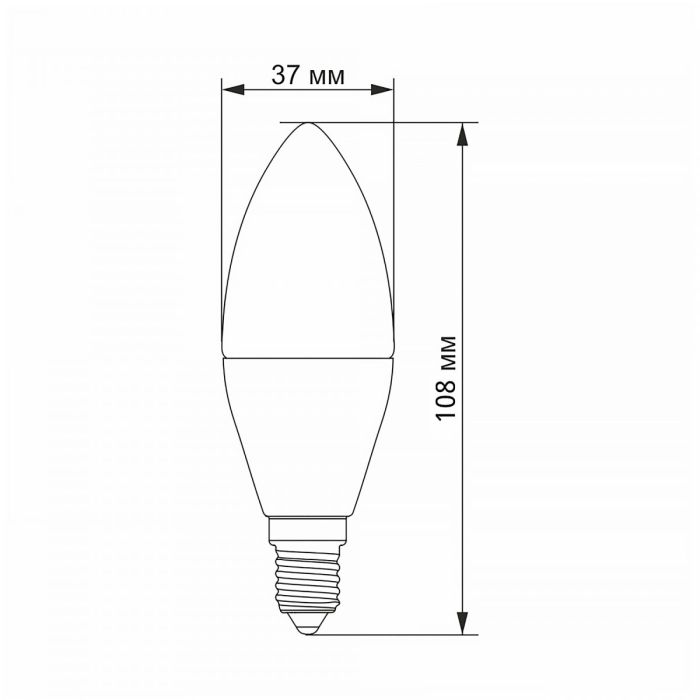 LED лампа VIDEX C37h 6W E14 4100K