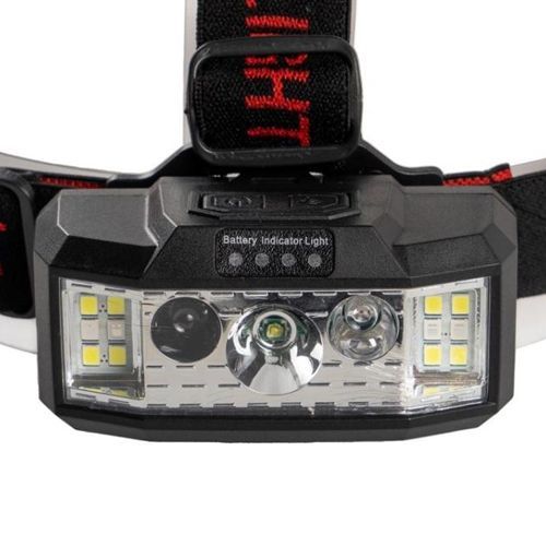 Фонарь налобный 910A-XPE+12SMD, 1x18650