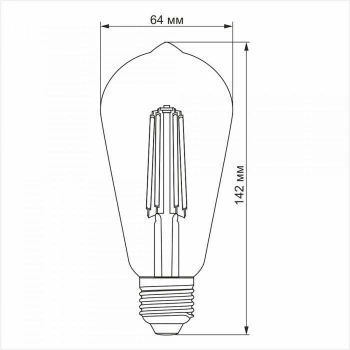 LED лампа VIDEX Filament ST64FD 6W E27 4100K дімерна