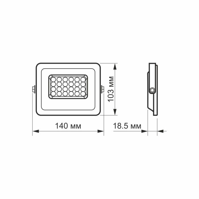 LED прожектор VIDEX F2e 20W 5000K