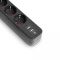 Сетевой удлинитель VIDEX ONCORD с/с 3п 3м (3x1.5мм) 2.4А 2USB+USB-C с кнопкой Black