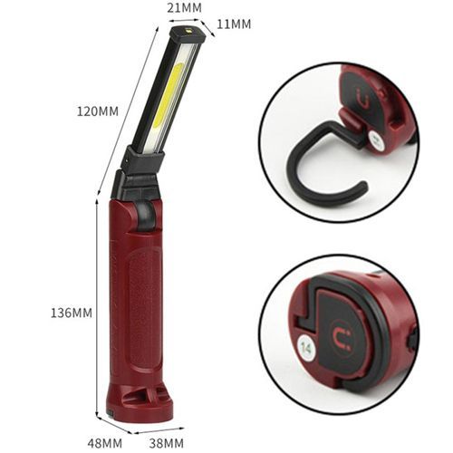 Ліхтарик WORKLIGHT-71-XPE+COB(white+red)