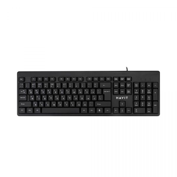 Дротова клавіатура HAVIT HV-KB2001 USB Black