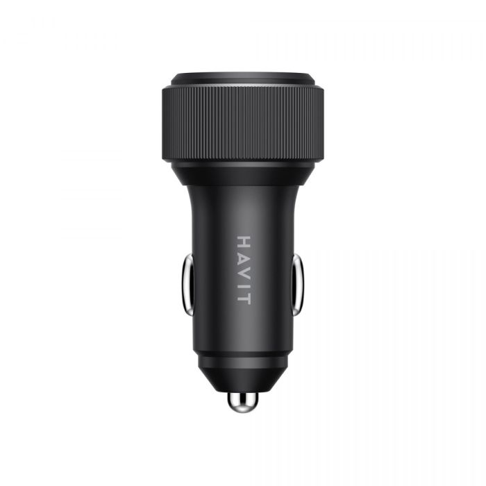 Автомобільний зарядний пристрій HAVIT HV-CC2014 60W 2xUSB-C Black