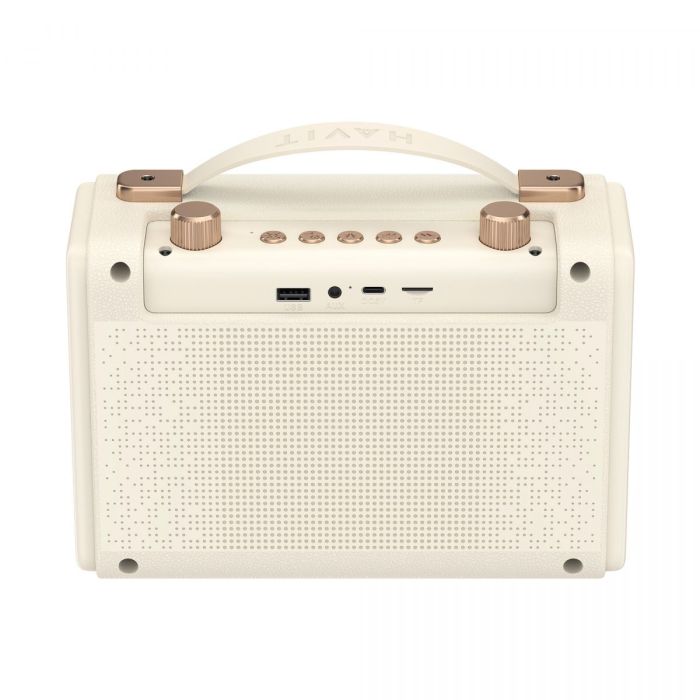 Портативна ретро колонка караоке HAVIT SK823BT 16W RGB Beige