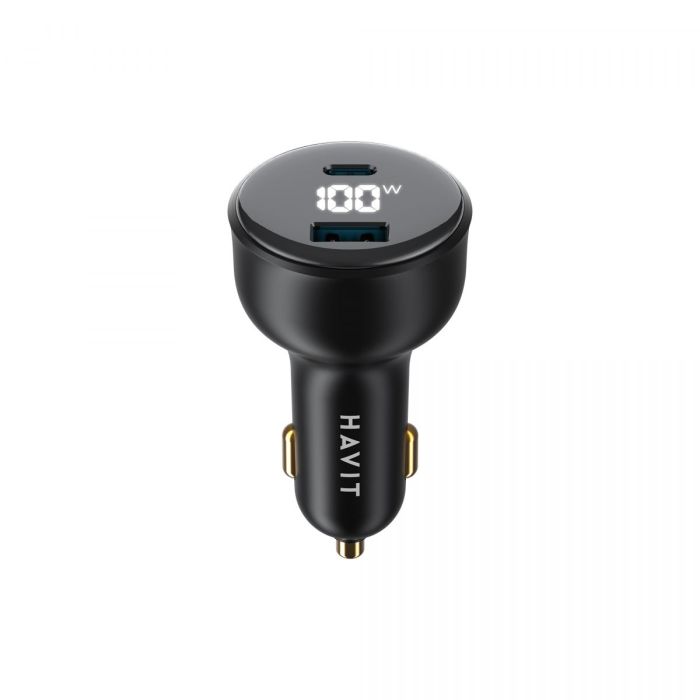 Автомобільний зарядний пристрій HAVIT HV-CC100W 100W USB+USB-C