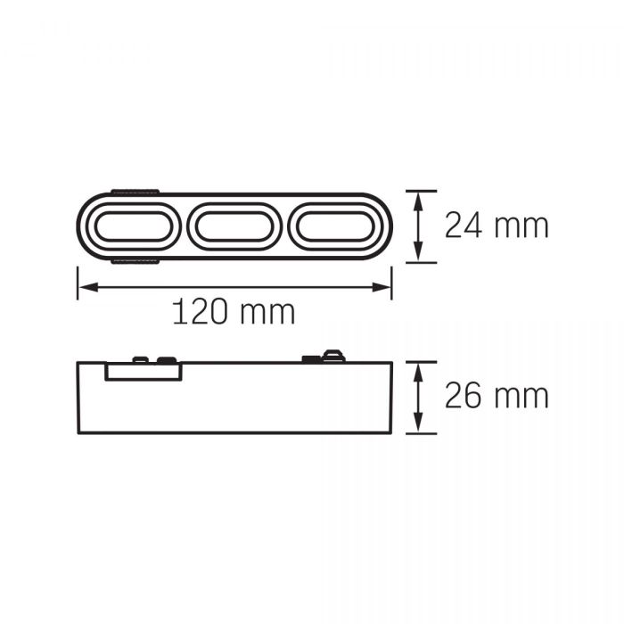 Світильник МАГНІТНИЙ трековий VIDEX LD13B 5.5W 4000K 48V Black