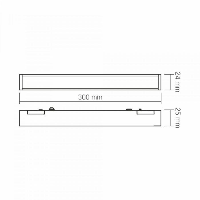 Світильник МАГНІТНИЙ трековий VIDEX LD430B 10.5W 30cm 4000K 48V Black