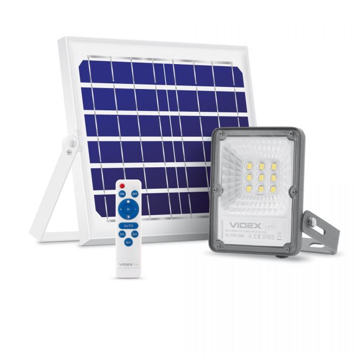 LED прожектор автономний VIDEX 600Lm 5000K