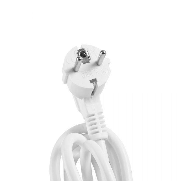 Мережевий подовжувач VIDEX ONCORD з/з 4п 3м (3x1.5мм) 3.4А USB(QC3.0) +USB-C(PD20W) з кнопкою White