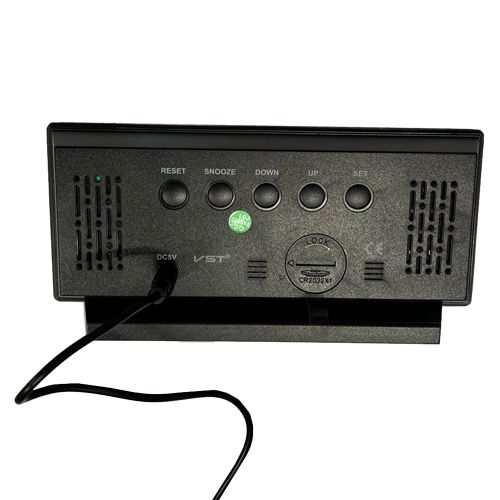 Електронний настільний LED годинник від USB VST-897y-4  з будильником та термометром