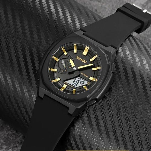 Чоловічий годинник Skmei 2091BKGDWT Black-Gold-White