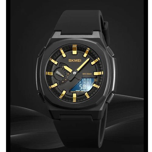 Чоловічий годинник Skmei 2091BKGDWT Black-Gold-White