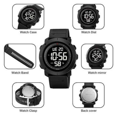 Чоловічий годинник Skmei 2122BKBK Black-Black
