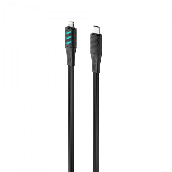 Кабель Type-C - Lightning HAVIT HV-CB6255 PD27W 1м з LED індикатором
