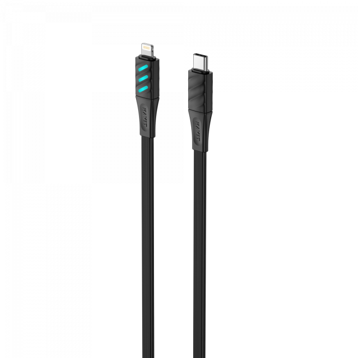 Кабель Type-C - Lightning HAVIT HV-CB6255 PD27W 1м з LED індикатором