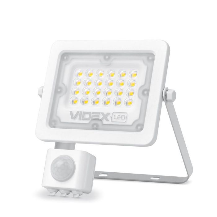 LED прожектор VIDEX F2e 20W 5000K з датчиком руху та освітленості