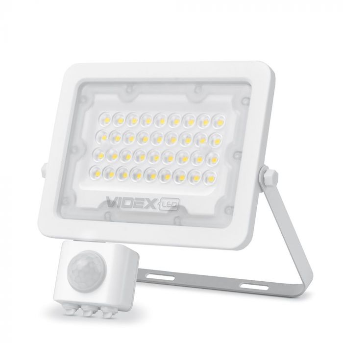 LED прожектор VIDEX F2e 30W 5000K з датчиком руху та освітленості