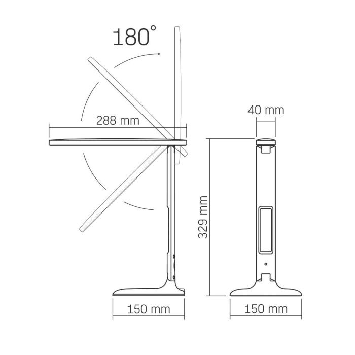 LED лампа настiльна VIDEX TF05B 7W 3000-5500K