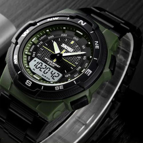 Годинник наручний чоловічий Skmei 1370AG Army Green