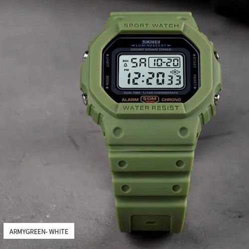 Чоловічий годинник Skmei Dron 1628AGWT Green White