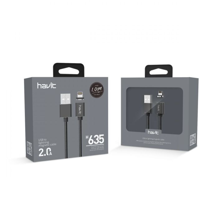 Кабель магнітний HAVIT HV-H635 Lightning 1м