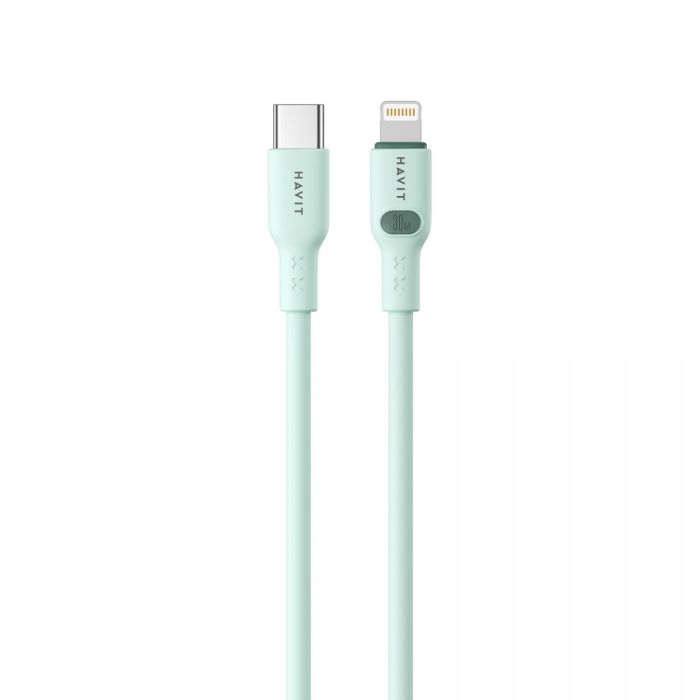 Кабель USB-C - Lightning HAVIT HV-CB6281 PD30W 3A 1м Green