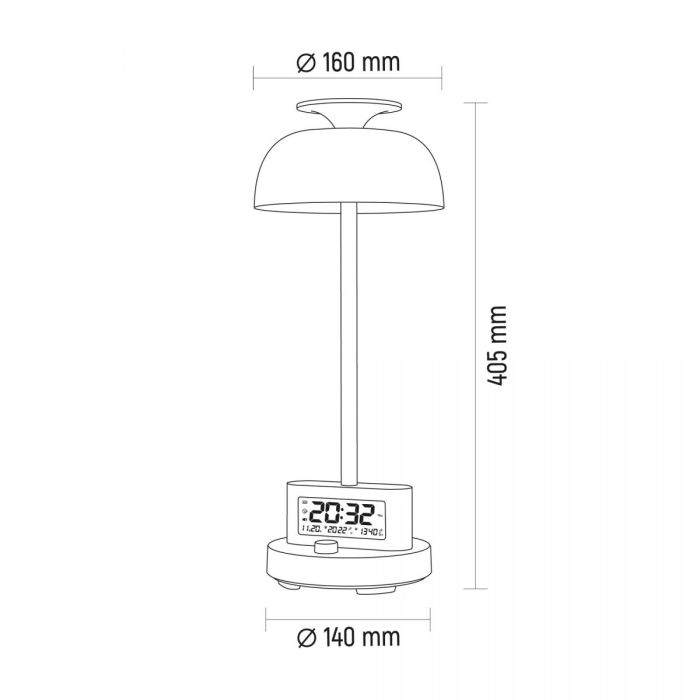 LED лампа настiльна з акумулятором VIDEX VL-TF24G 8W 4000K+RGB Green
