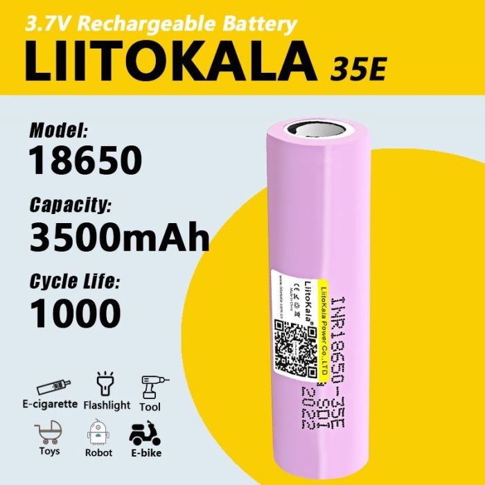 Акумулятор 18650 LiitoKala 35E 3500mAh