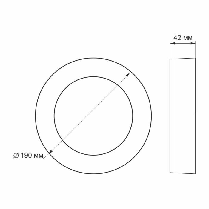 LED світильник ART IP65 круглий VIDEX 15W 5000K White