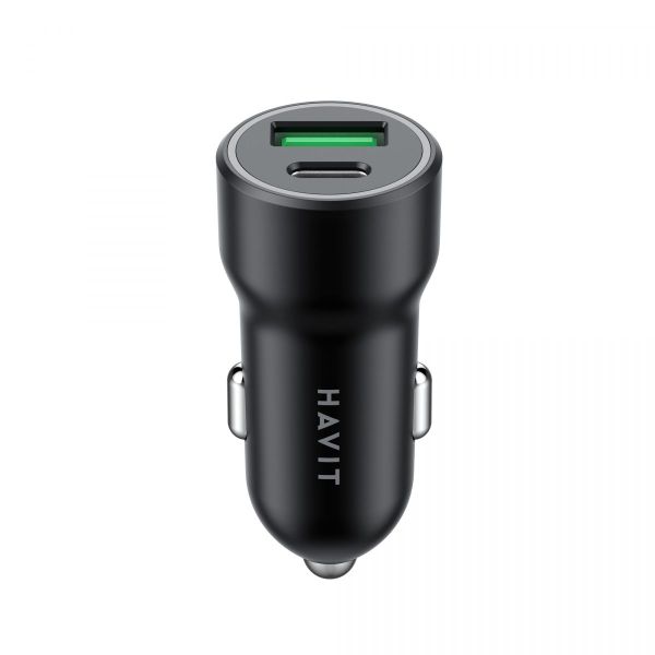 Автомобільний зарядний пристрій HAVIT HV-CC613 20W USB+USB-C