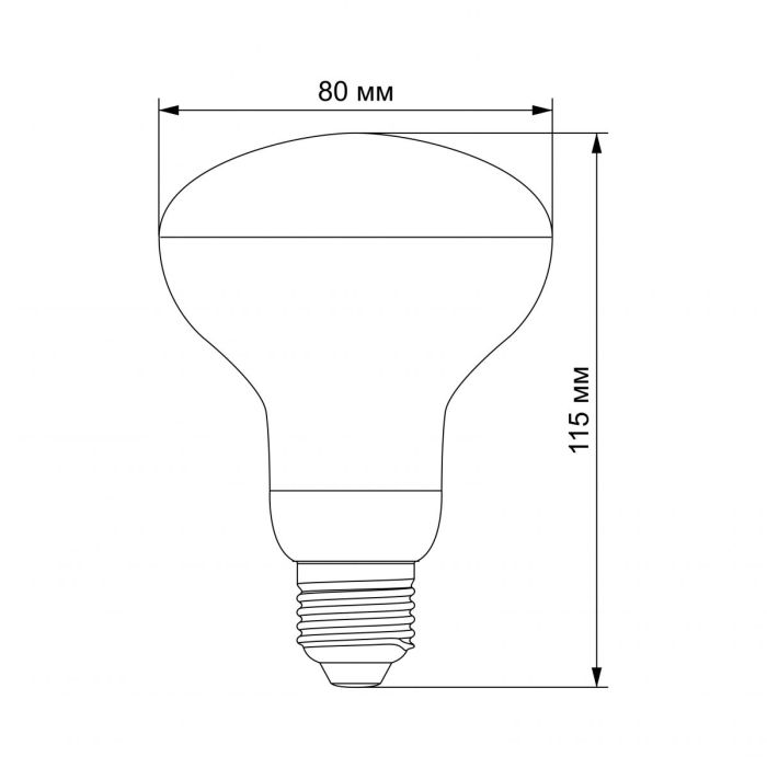 LED лампа VIDEX Filament R80FF 09W E27 1200K