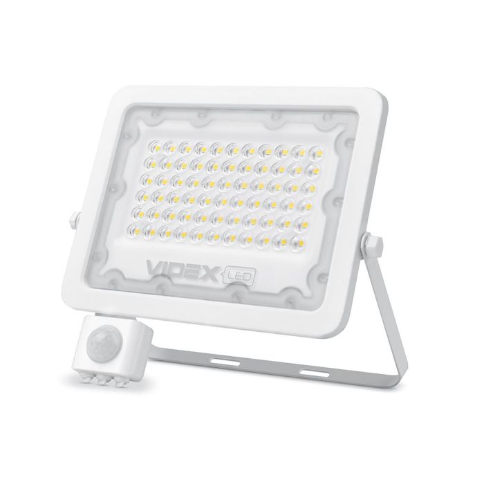 LED прожектор VIDEX F2e 50W 5000K с датчиком движения и освещенности