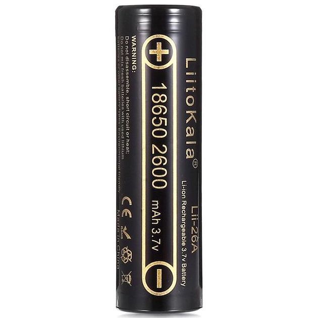 Акумулятор 18650 LiitoKala Lii-26A 2600mAh