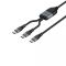 Кабель USB-C - USB-C + USB-C HAVIT HV-CB6325 PD100W 5A 1.2м