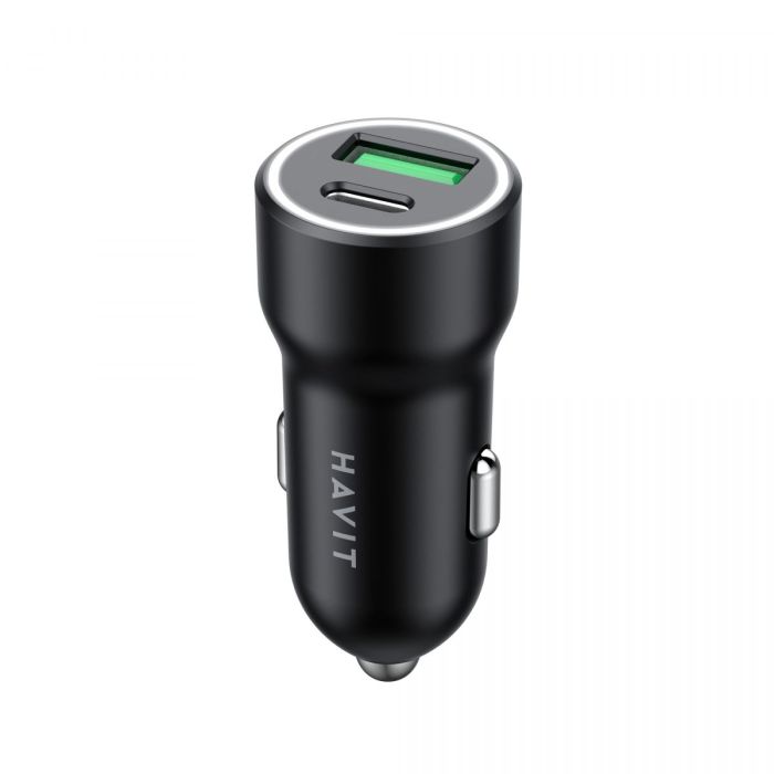 Автомобільний зарядний пристрій HAVIT HV-CC613 20W USB+USB-C