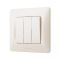 Вимикач трьохклавішний кремовий VIDEX BINERA
