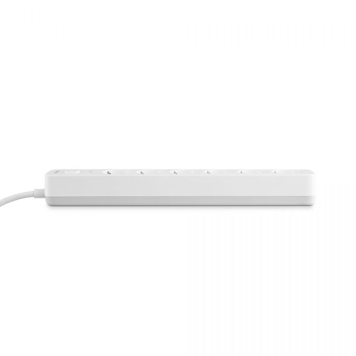Мережевий подовжувач VIDEX ONCORD з/з 6п 3м (3x1.5мм) з кнопкою White