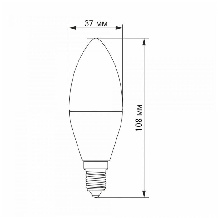 LED лампа VIDEX C37h 4.9W E14 4100K