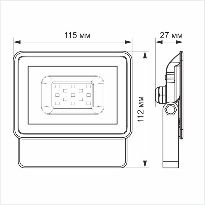 LED прожектор VIDEX Fe 10W 5000K 12V