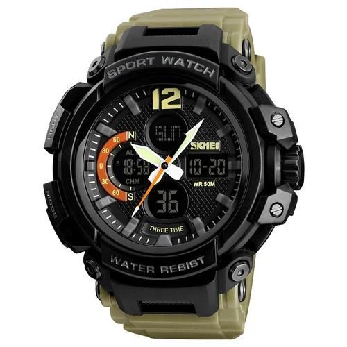 Чоловічий наручний годинник SKMEI 1343 Khaki