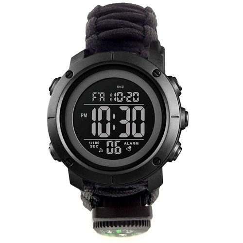 Годинник наручний чоловічий SKMEI 1426BKBK PARACORD Black