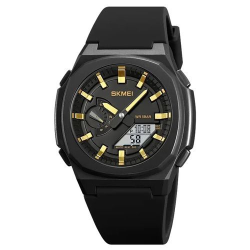 Чоловічий годинник Skmei 2091BKGDWT Black-Gold-White