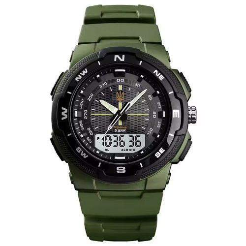 Годинник чоловічий Skmei 4541/1454AG Army Green, Ukraine