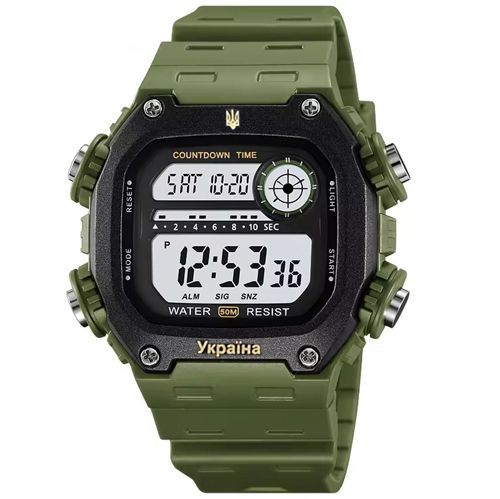 Годинник чоловічий Skmei 6212/2126AG Army Green, Ukraine